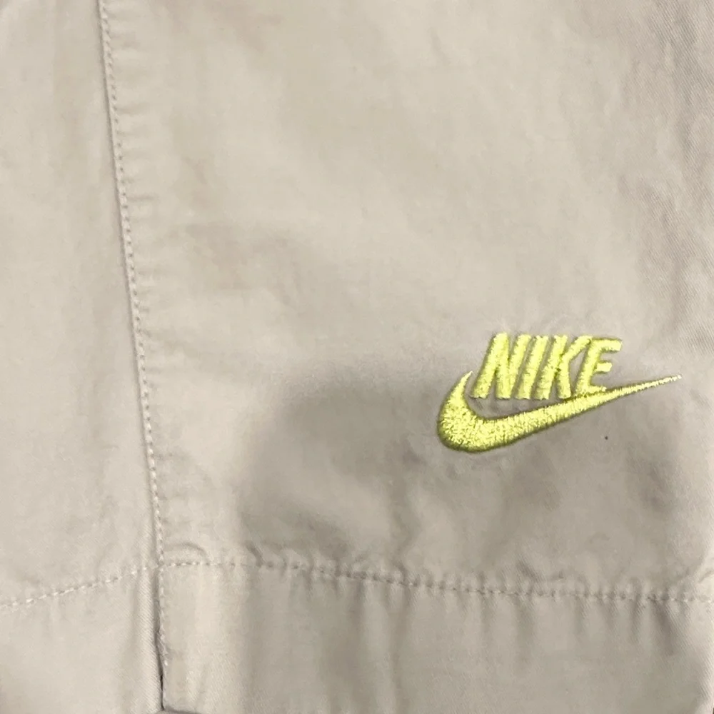 Nike Kids Gray Sweatpants with Pink and Yellow Accents